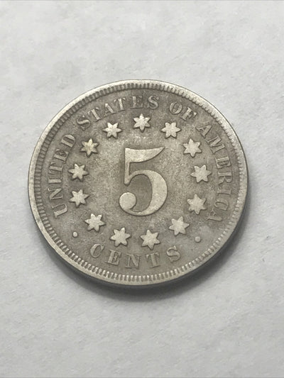 1868 Shield Nickel Beautiful 5c Five Cents Coin