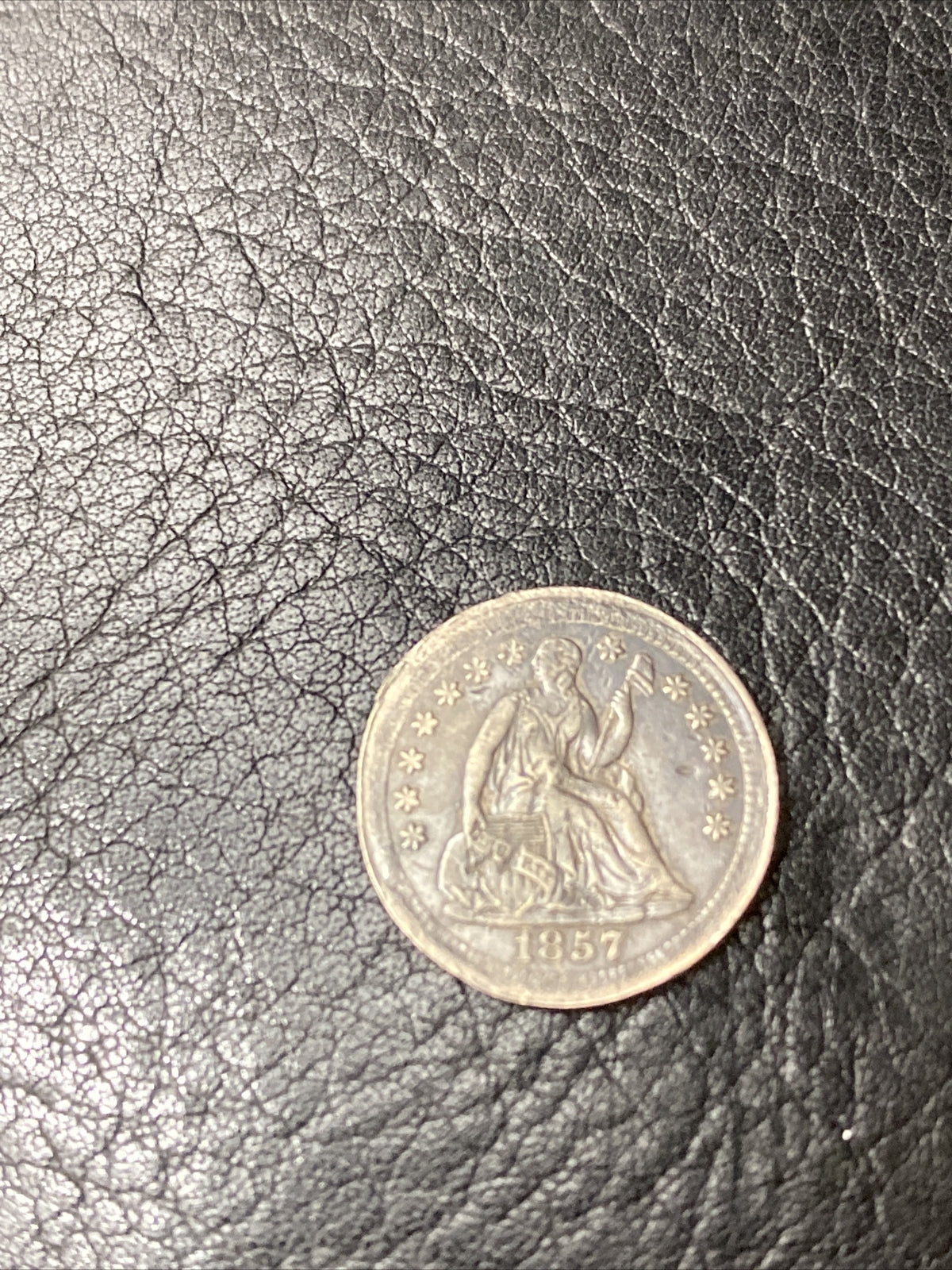 1857 P Seated Liberty Half Dime Great Coin Silver H10C