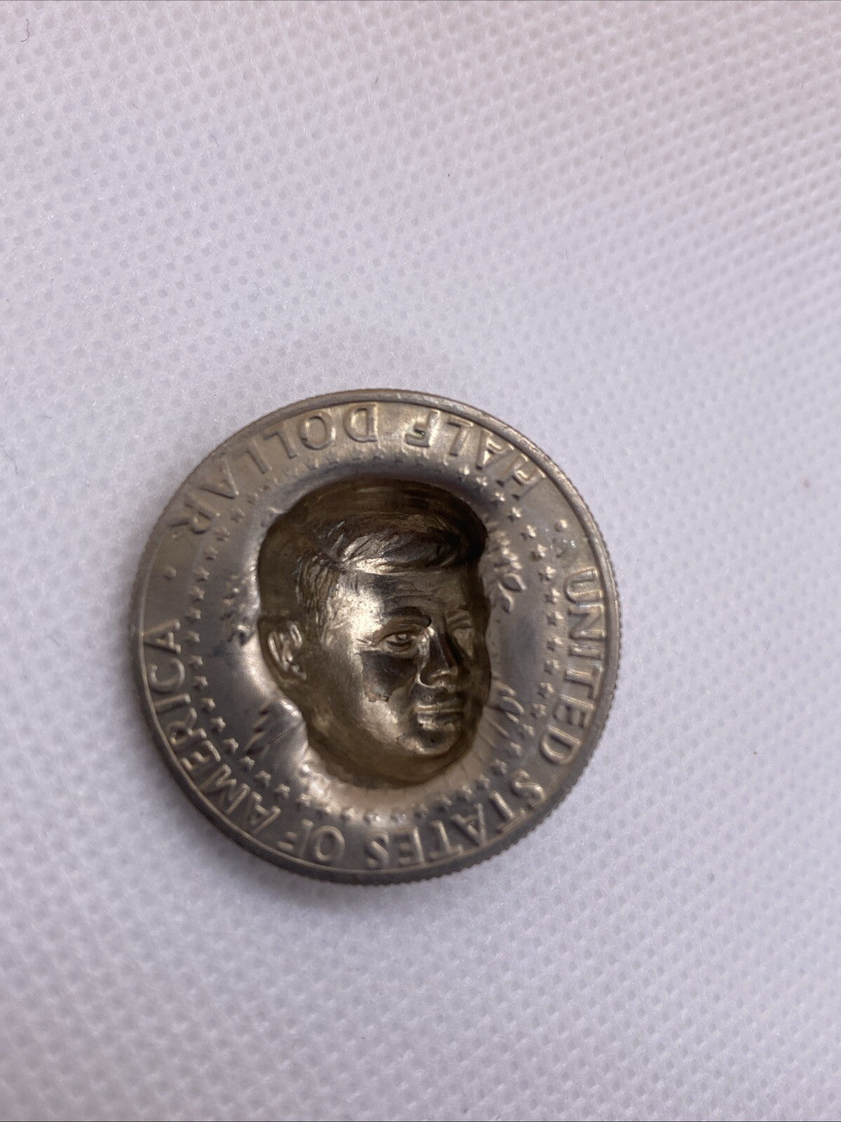 1974 Kennedy Half Dollar 3-D Pop Out Repousse Coin #5678-10