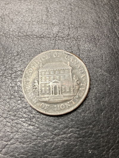 1844 Bank Of Montreal Canada Half Penny Token