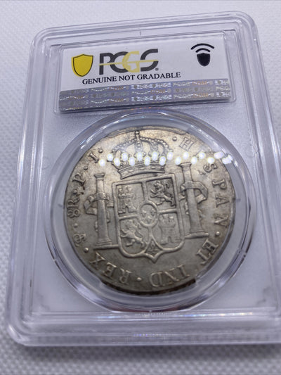 1807 PTS PJ 8 Reales Silver Coin PCGS XF Details Spanish 8R Charles IIII #7957