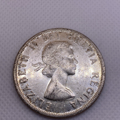 1958 CANADIAN SILVER DOLLAR CANADA SILVER COIN #3590-10