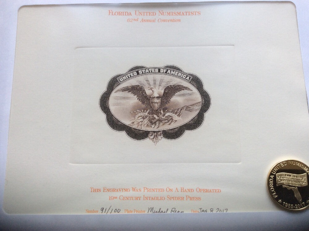 PRINT FLORIDA UNITED NUMISMATISTS Fort Lauderdale FL JAN. 2017 62nd Conv. +BONUS