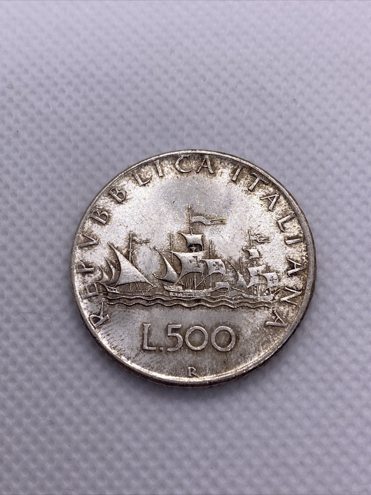 500 Lire L500 Republic REPVBBLICA ITALIANA R Italy Silver Coin