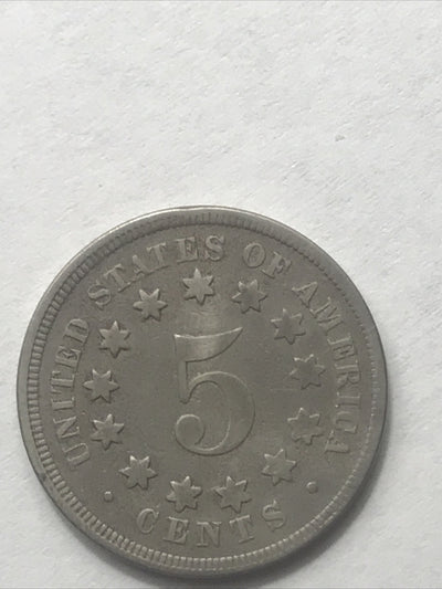 1868 Shield Nickel Beautiful 5c Five Cents Coin