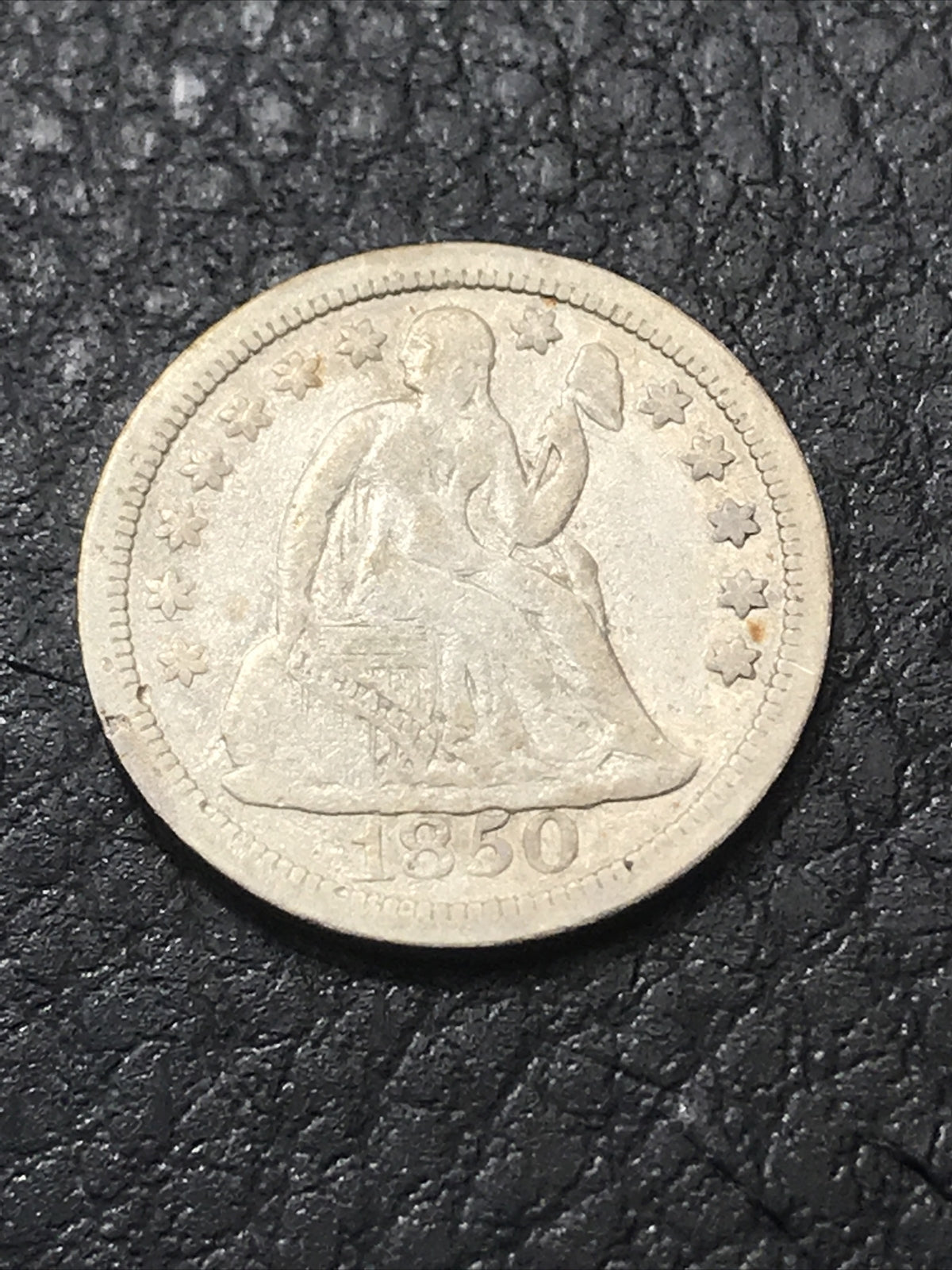 1850 Seated Liberty Dime Philadelphia Mint Silver Coin