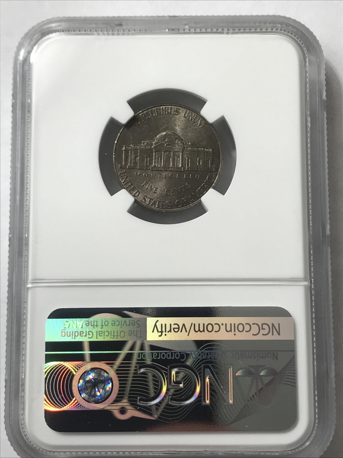 2009 P Nickel 5C MS65 6FS Sintered Planchet Error Coin and Error Label