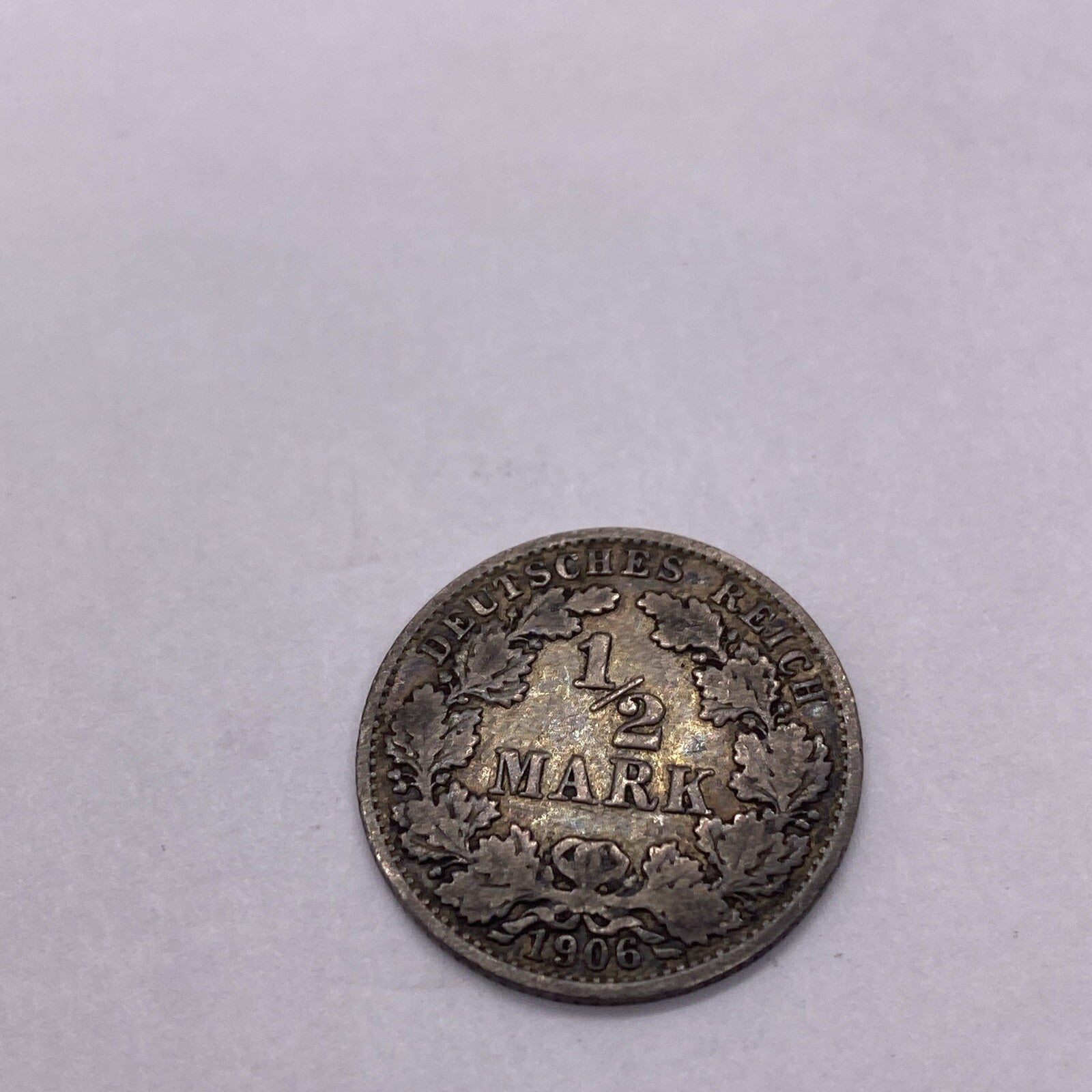 Germany, 1/2 mark, 1906 silver coin German Silver Coin #9228-10