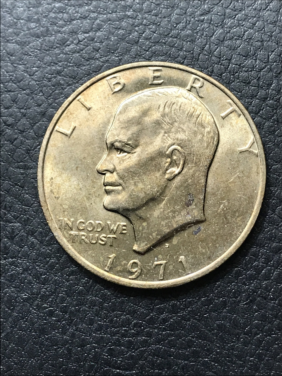 1971-D EISENHOWER TWO(2) $1 DOLLARS BU TONED COINS IN HIGH GRADE #IKE-635GE