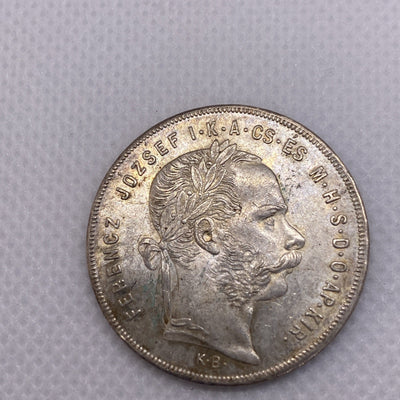 1879 KB One Forint Hungary Silver Coin King Franz Josef Uncirculated