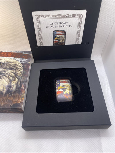 2024 Americana Bald Eagle 2oz Pure Silver Colorized Cast Bar .9999 Germania Mint