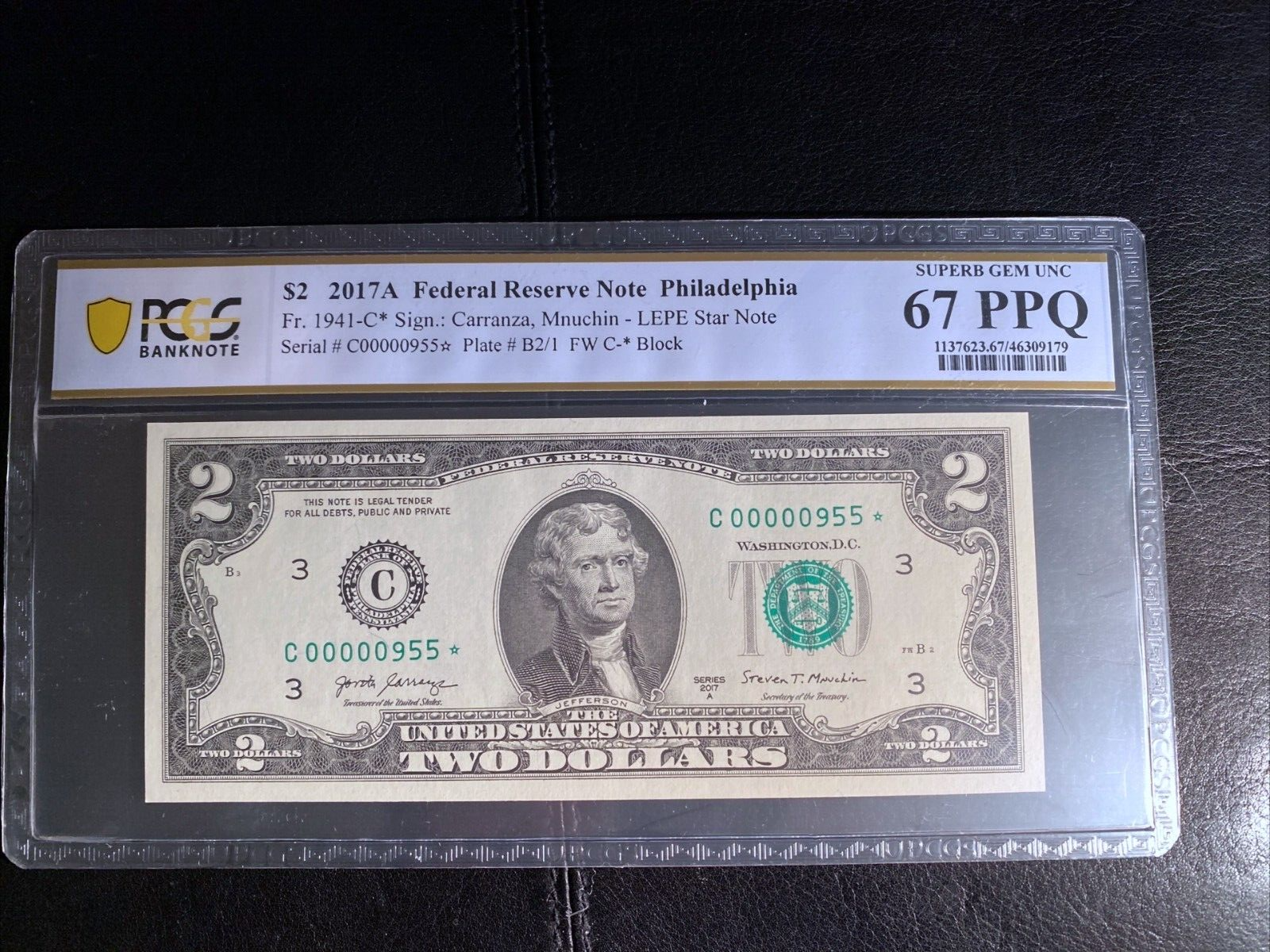 2017  $2 Star Notes 1941-C* PCGS Two 67 PPQ and One 68 PPQ Consecutive 3 * Notes