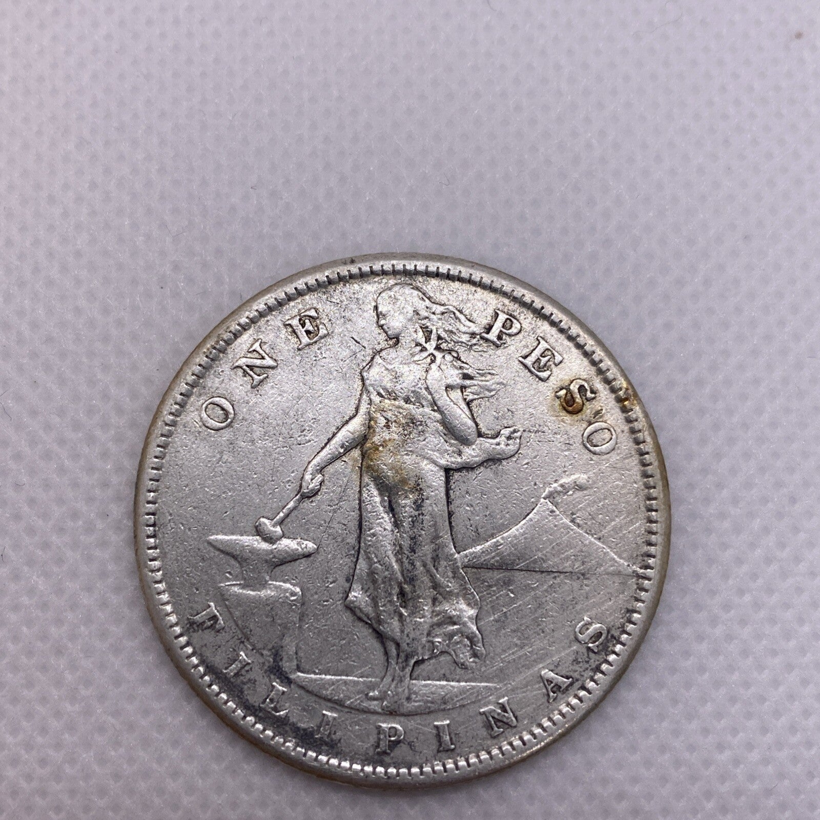 Philippines 1908S One Peso Large Silver Coin #9287-10
