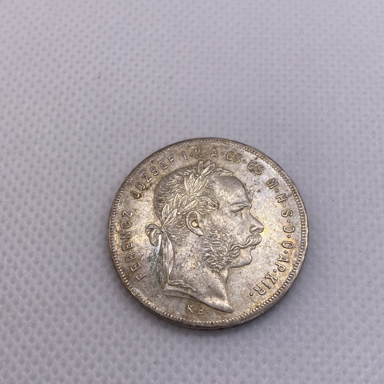 1879 KB One Forint Hungary Silver Coin King Franz Josef Uncirculated