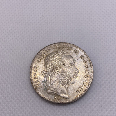 1879 KB One Forint Hungary Silver Coin King Franz Josef Uncirculated