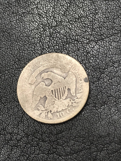 1836 Capped Bust Dime 10c Silver Coin JR-3 R-3 Block-8 Rare #4889