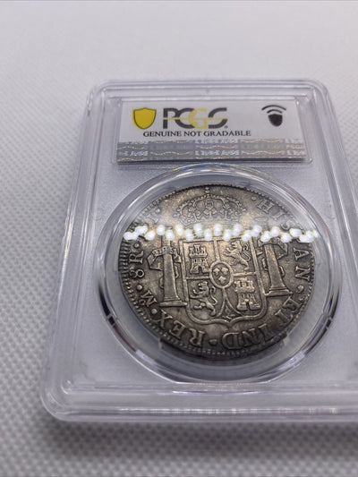 1821 Mo JJ Mexico 8 Reales Silver Ferdinand VII Calico-1337 PCGS VF Det #7950
