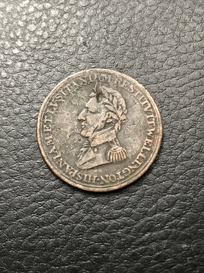 1812 Halfpenny Half Penny Token Wellington Canada #1812-XTEG