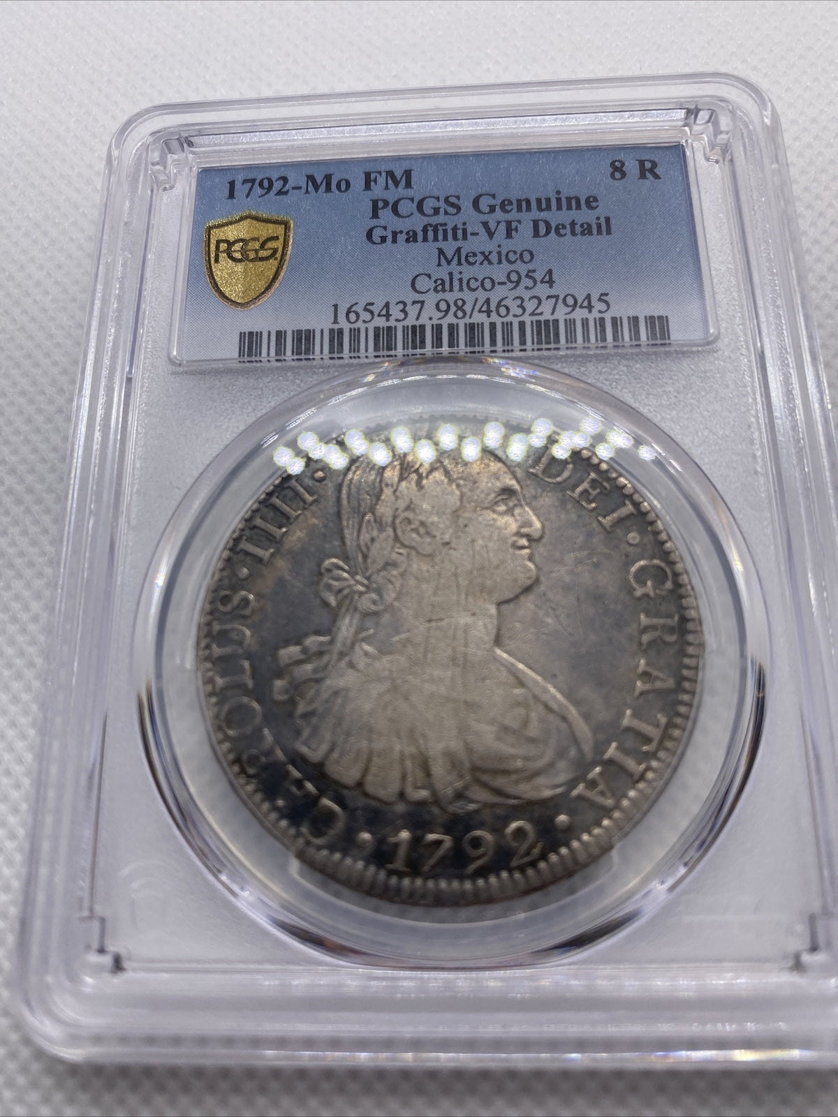 1792 Mo-FM 8 Reales PCGS VF Details Mexico Calico-954 Silver Mexican Coin #7945