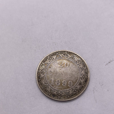 NEWFOUNDLAND 20 CENTS 1899 SILVER KM4 Silver Coin #288-10