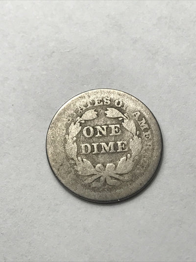 1854 Seated Liberty Dime Silver 90% Coin #BB854 Arrows