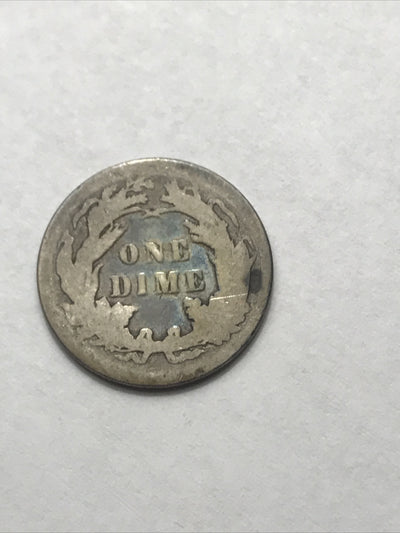 1890 Seated Liberty Dime Silver 90% Coin #HJ890