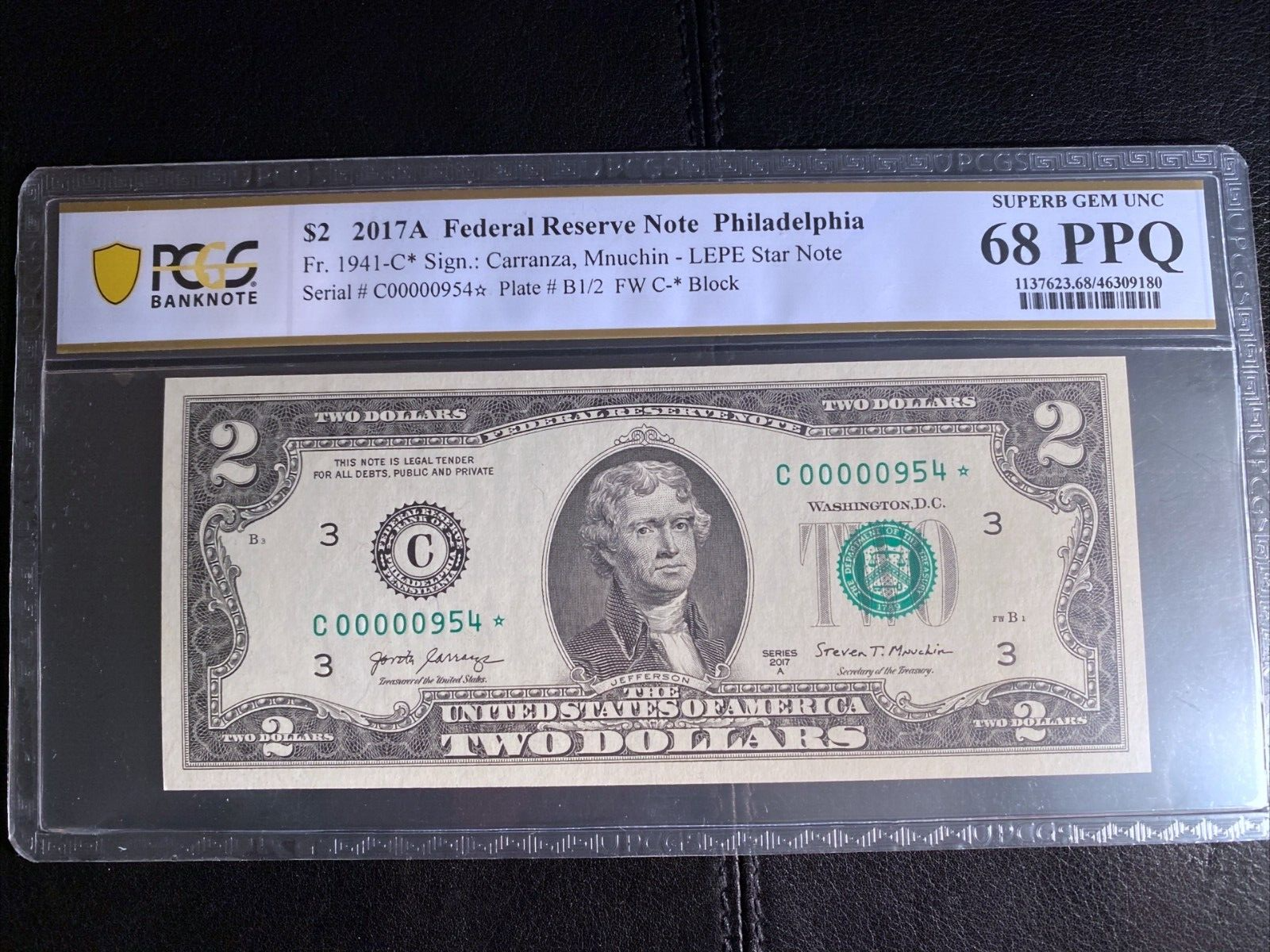 2017  $2 Star Notes 1941-C* PCGS Two 67 PPQ and One 68 PPQ Consecutive 3 * Notes