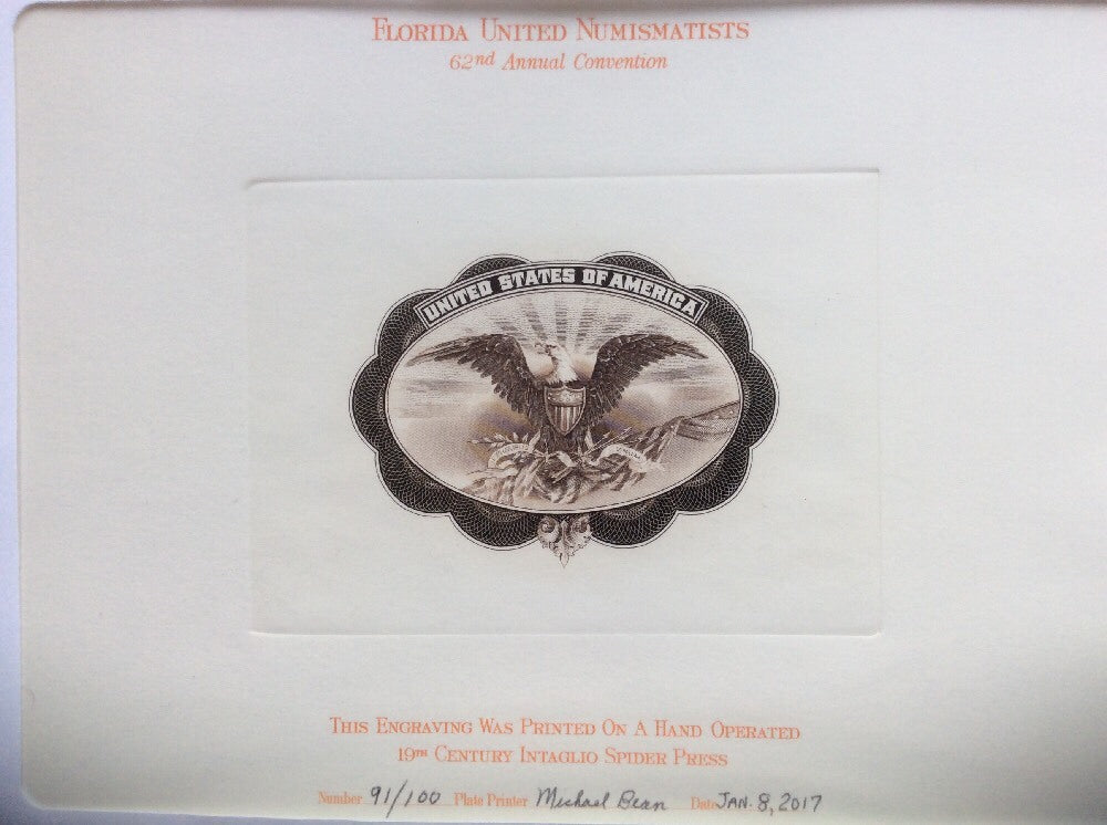 PRINT FLORIDA UNITED NUMISMATISTS Fort Lauderdale FL JAN. 2017 62nd Conv. +BONUS