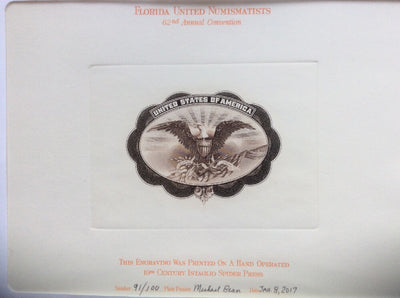 PRINT FLORIDA UNITED NUMISMATISTS Fort Lauderdale FL JAN. 2017 62nd Conv. +BONUS