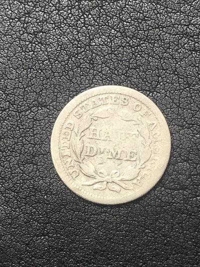 1854 Seated Liberty Half Dime with Arrows H10 5c Silver Coin #3443