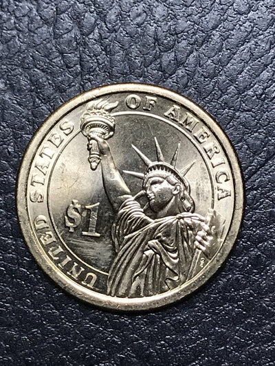 2008 P Martin Van Buren Presidential Dollar Coin ERROR WEAK EDGE LETTERING #0014