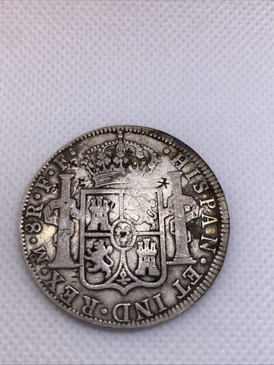 1783 Mexico Silver 8 Reales China Chopmarks Beautiful Silver Coin 2900-10