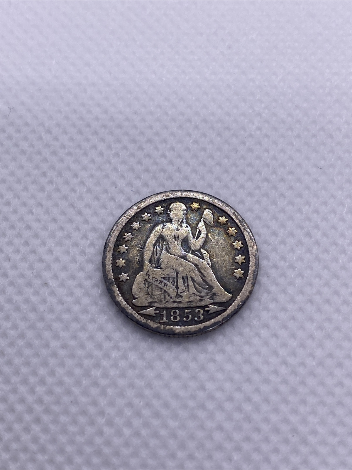 1853 Seated Liberty Silver Dime Arrows Beautiful Silver 10 Cents Coin #3215