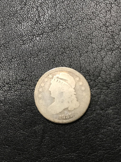 1837 Capped Bust Dime Silver 10c Coin #WR636
