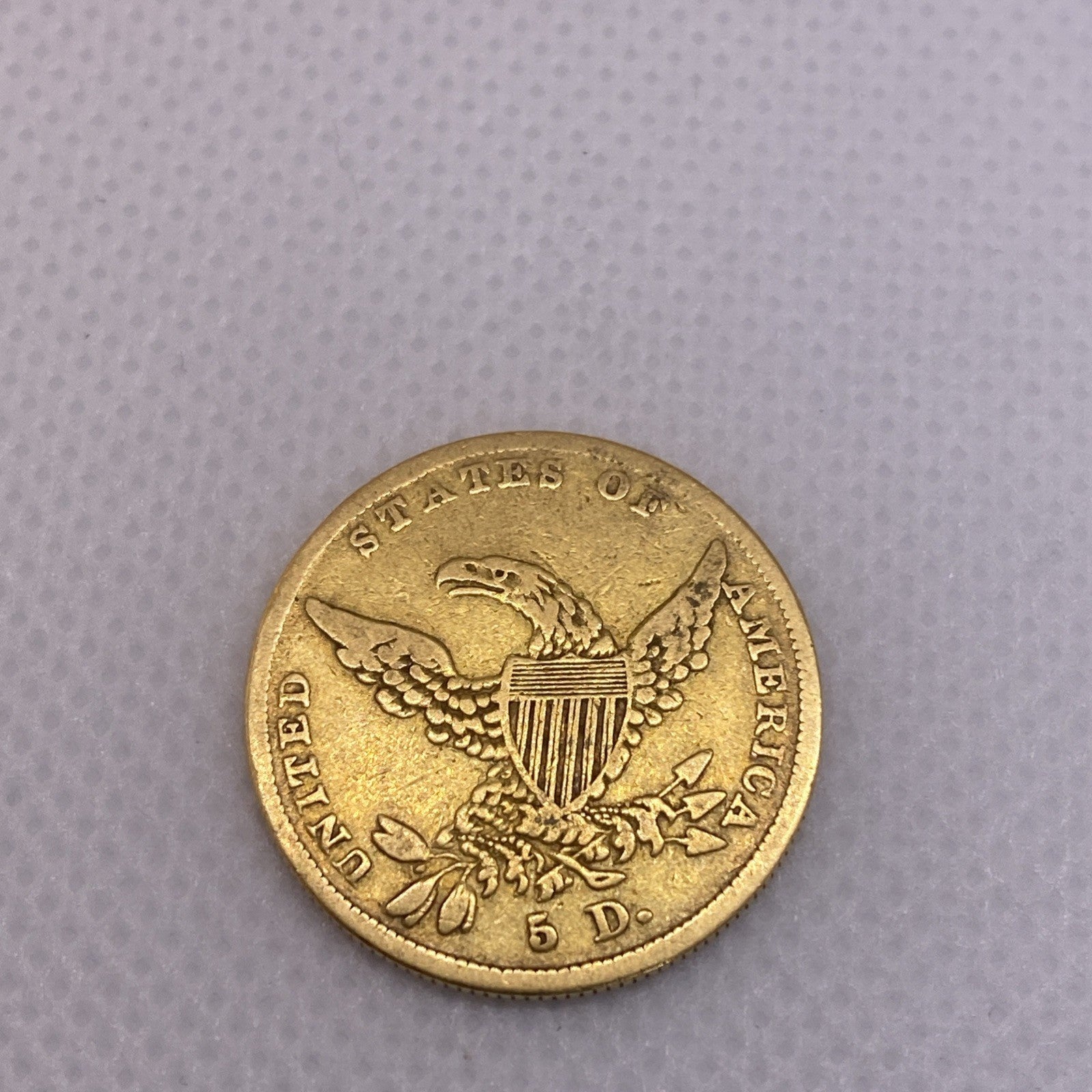 1838 Classic Head $5 Gold Half Eagle Five Dollar Gold Coin US Beautiful Coin #12