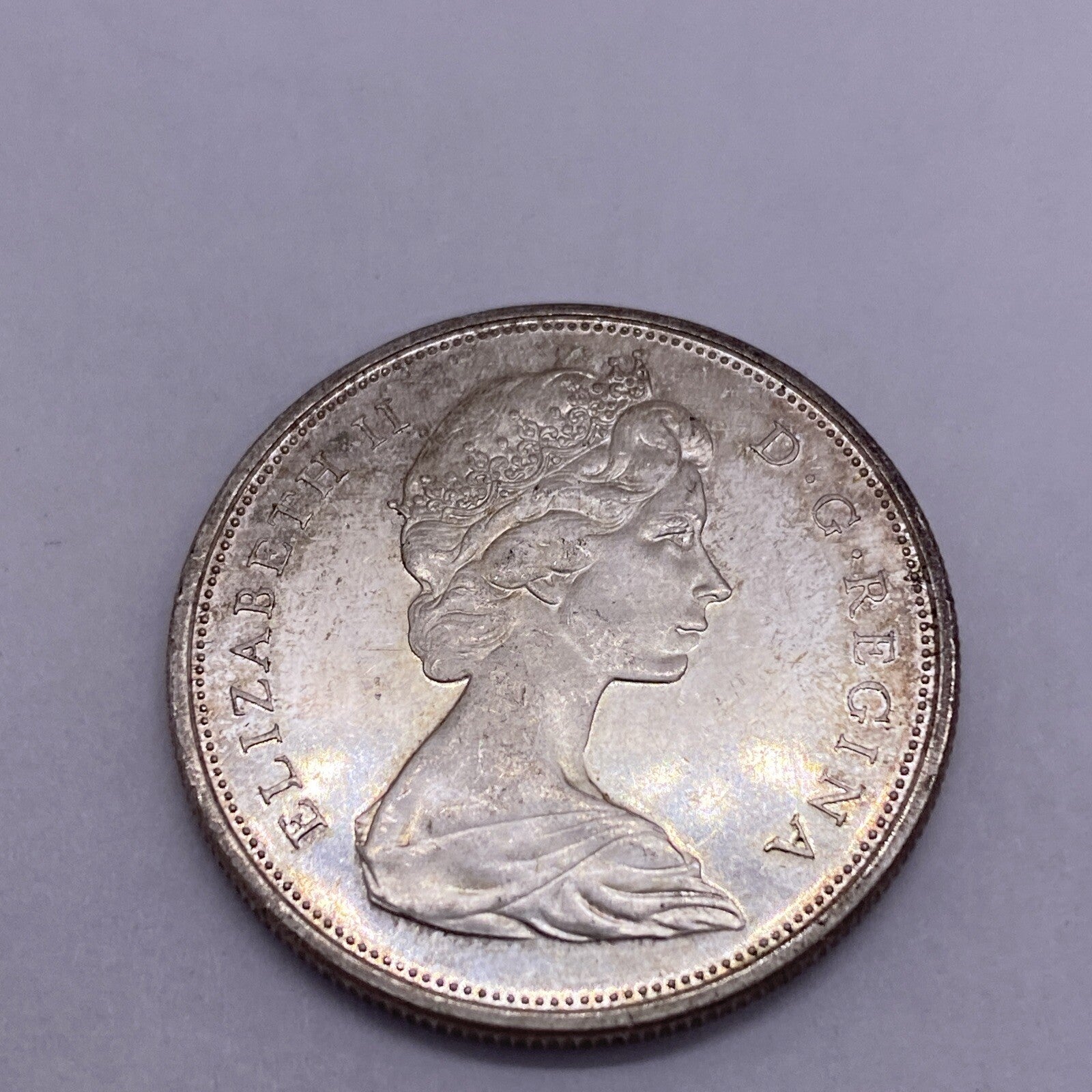 1966 Canada 50 Cents Proof Like Silver Coin Great Looking Silver Coin #917-10