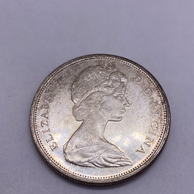 1966 Canada 50 Cents Proof Like Silver Coin Great Looking Silver Coin #917-10