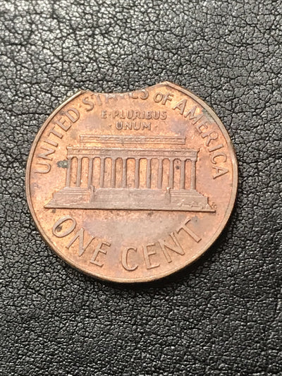 1964 Lincoln Cent Clipped Planchet Mint Error