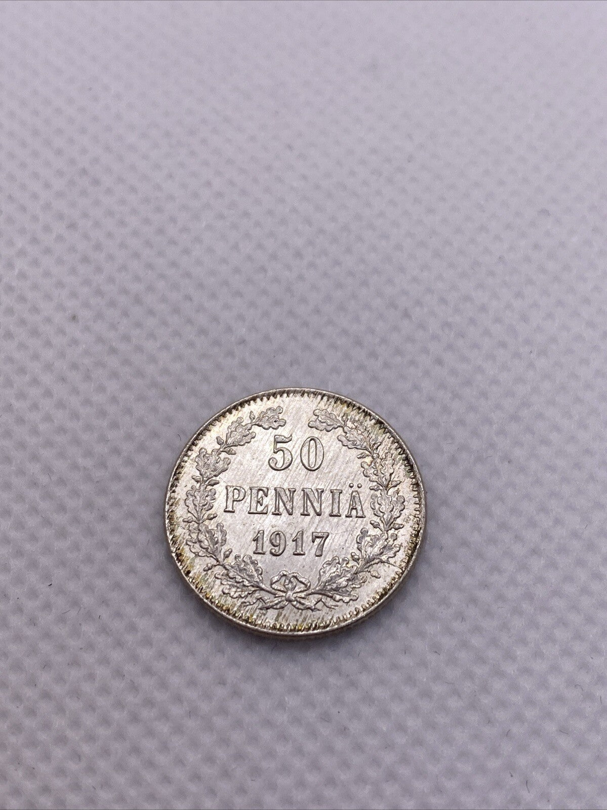 1917 S Finland 50 Pennia With Crown Grand Duchy #552-10