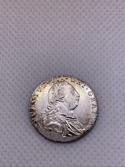 1787 GREAT BRITAIN George III Silver 6 Pence London Mint Silver Coin