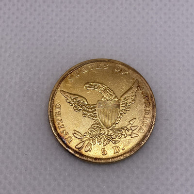 1838 Classic Head $5 Gold Half Eagle Five Dollar Gold Coin US Coin #8277