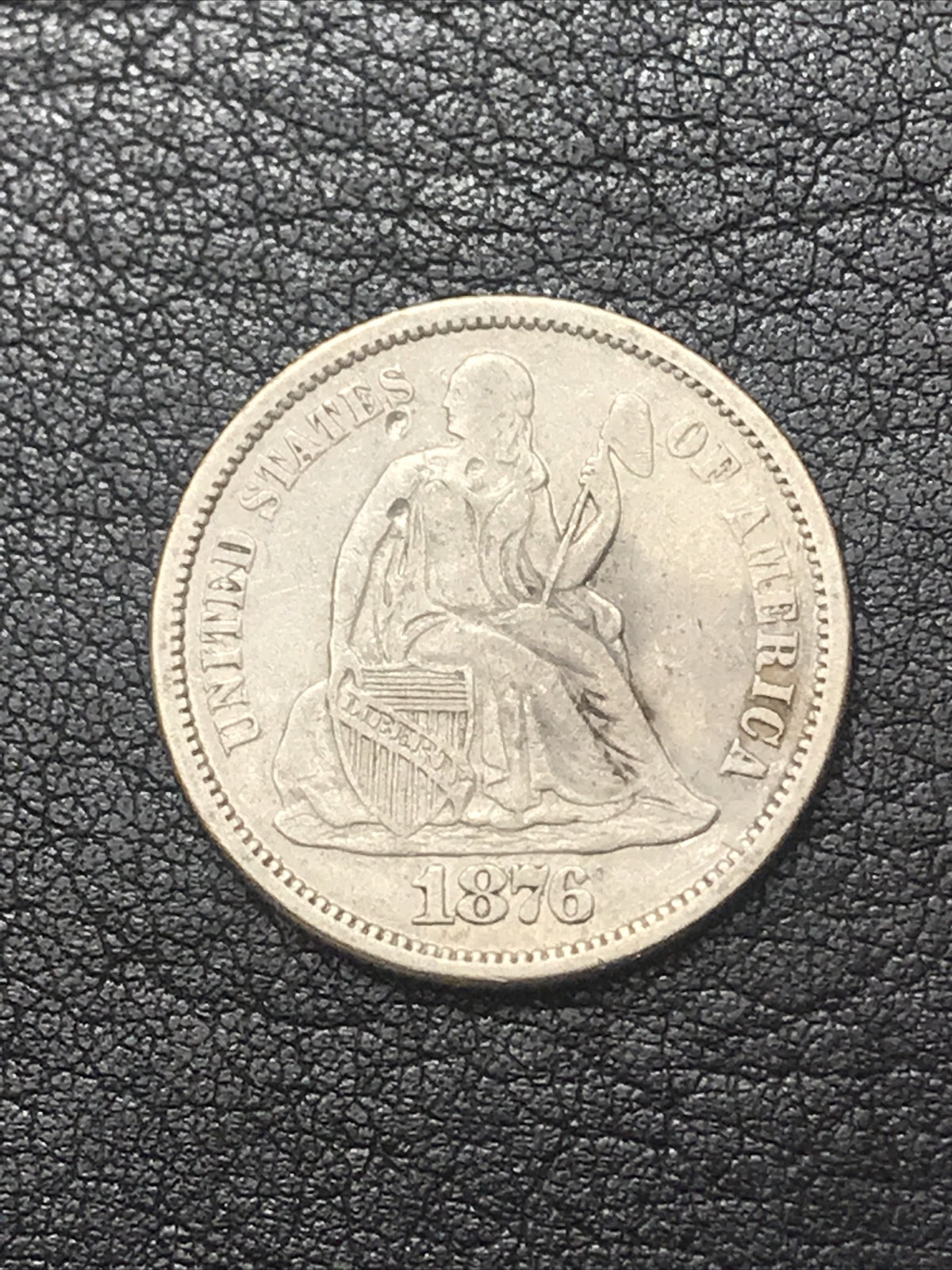 1876 Philadelphia Mint Silver Seated Liberty Dime #1279