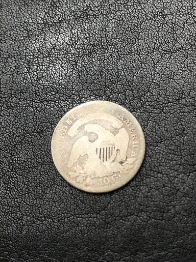 1837 Capped Bust Dime Silver 10c Coin #WR636