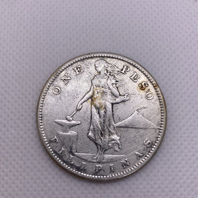Philippines 1908S One Peso Large Silver Coin #9287-10