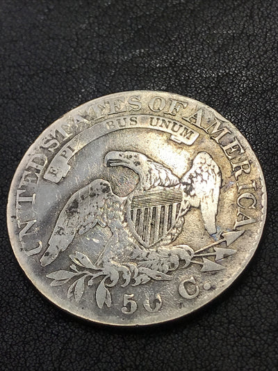 1825 Capped Bust Silver Half Dollar 50c Silver Coin O-108 R-3 #TR467
