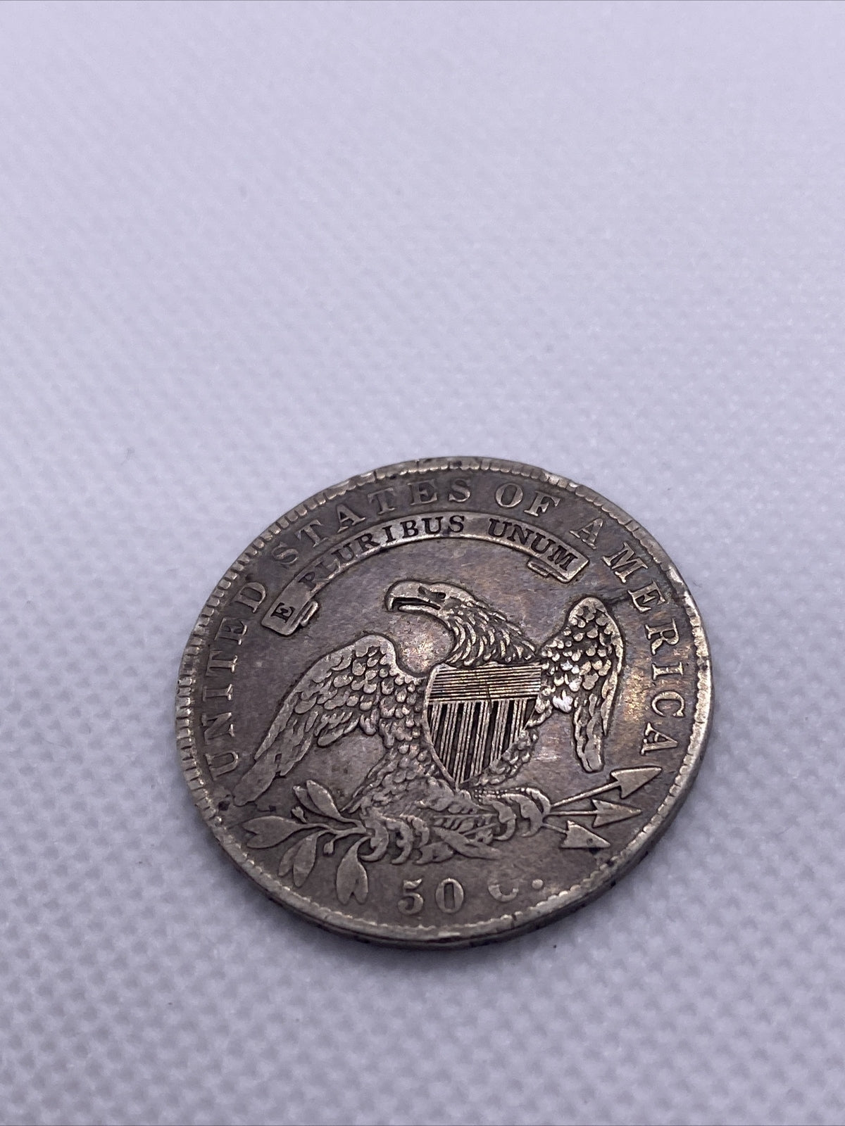 1836 Capped Bust Half Dollar Lettered Edge Silver 50c Beautiful Toning