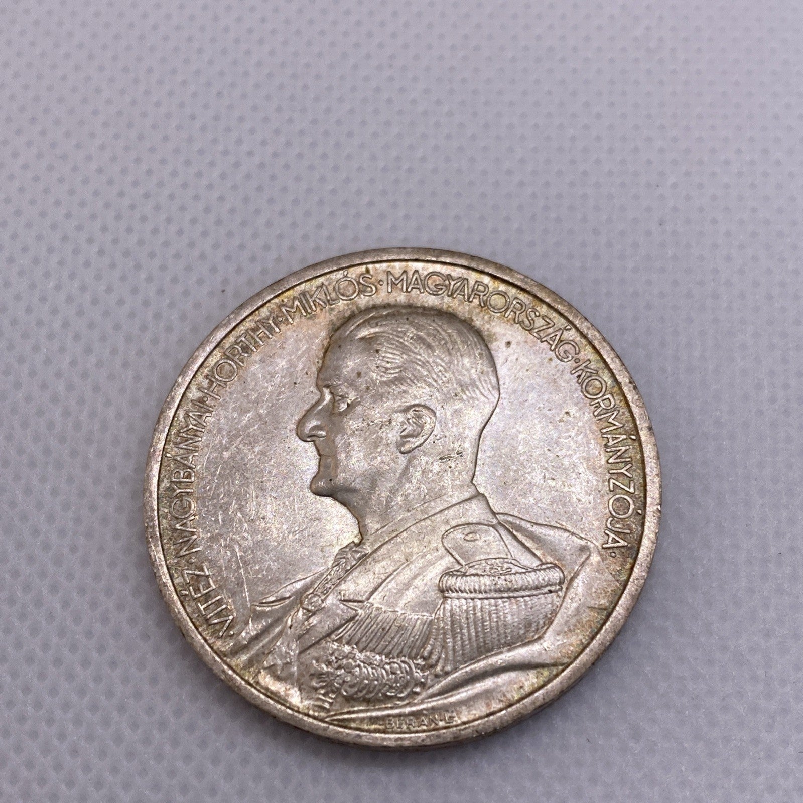 1939 Hungary 5 Pengo Silver Coin Uncirculated
