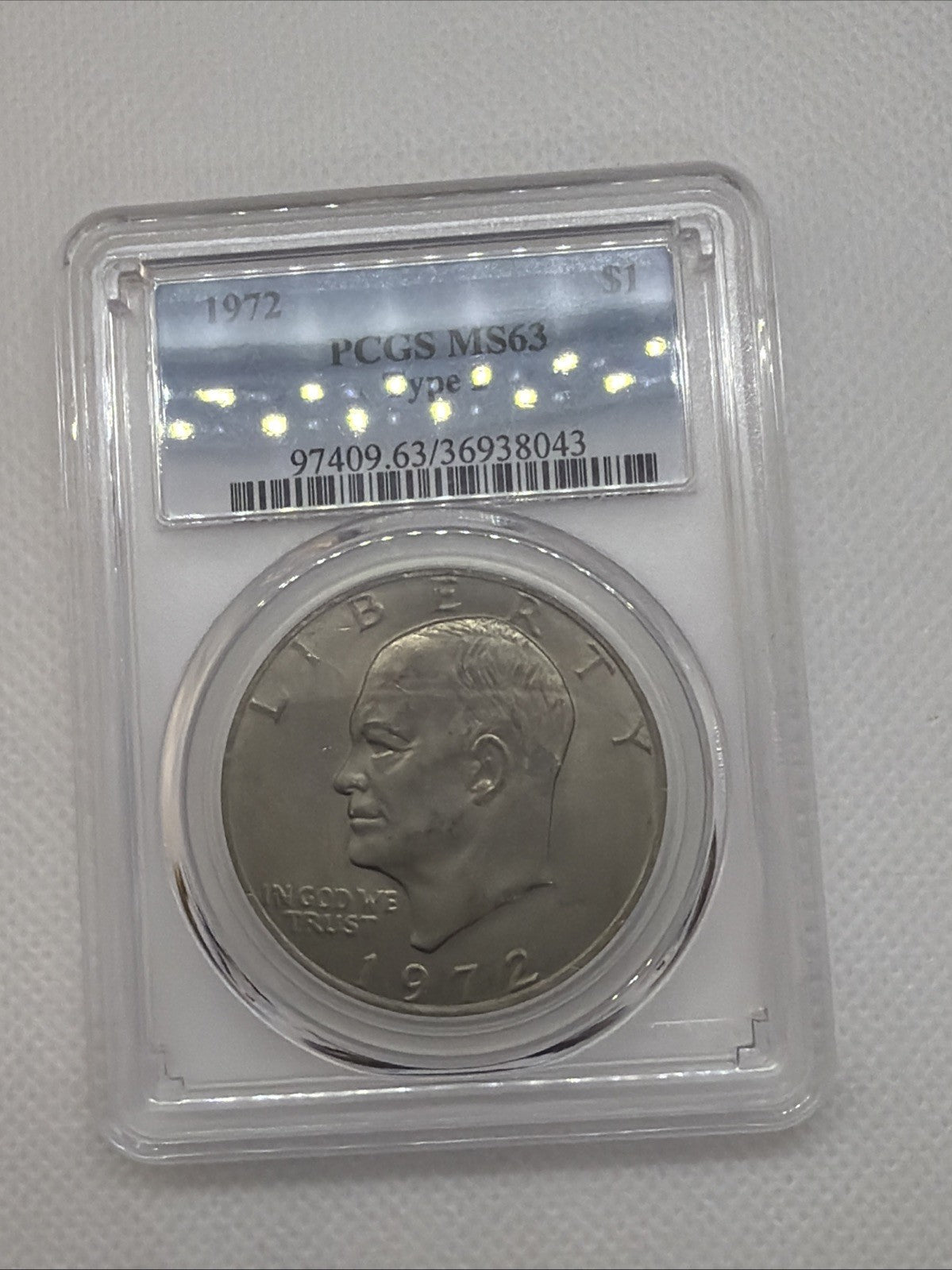 1972 EISENHOWER $1 TYPE 2 PCGS MS63 TYPE II - IKE Dollar Rare High Grade