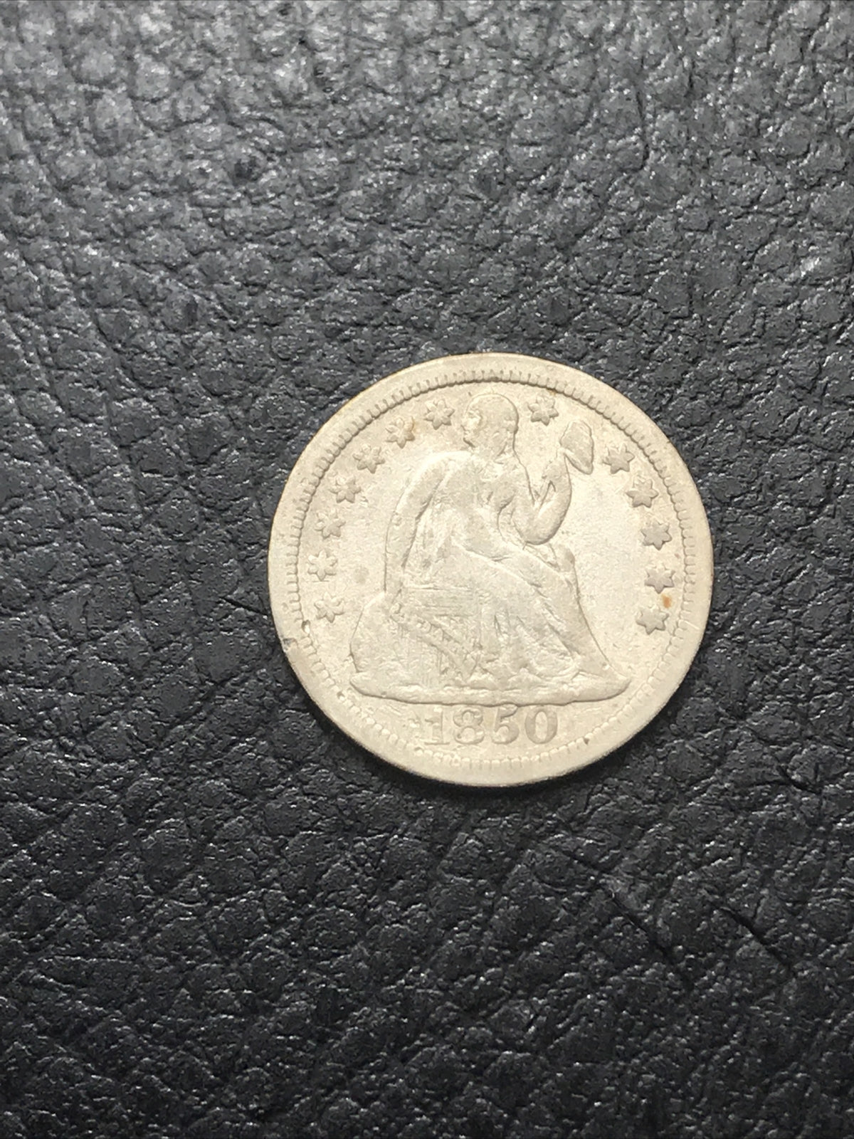 1850 Seated Liberty Dime Philadelphia Mint Silver Coin