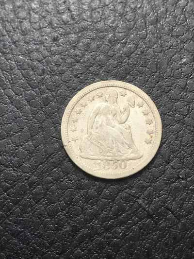 1850 Seated Liberty Dime Philadelphia Mint Silver Coin